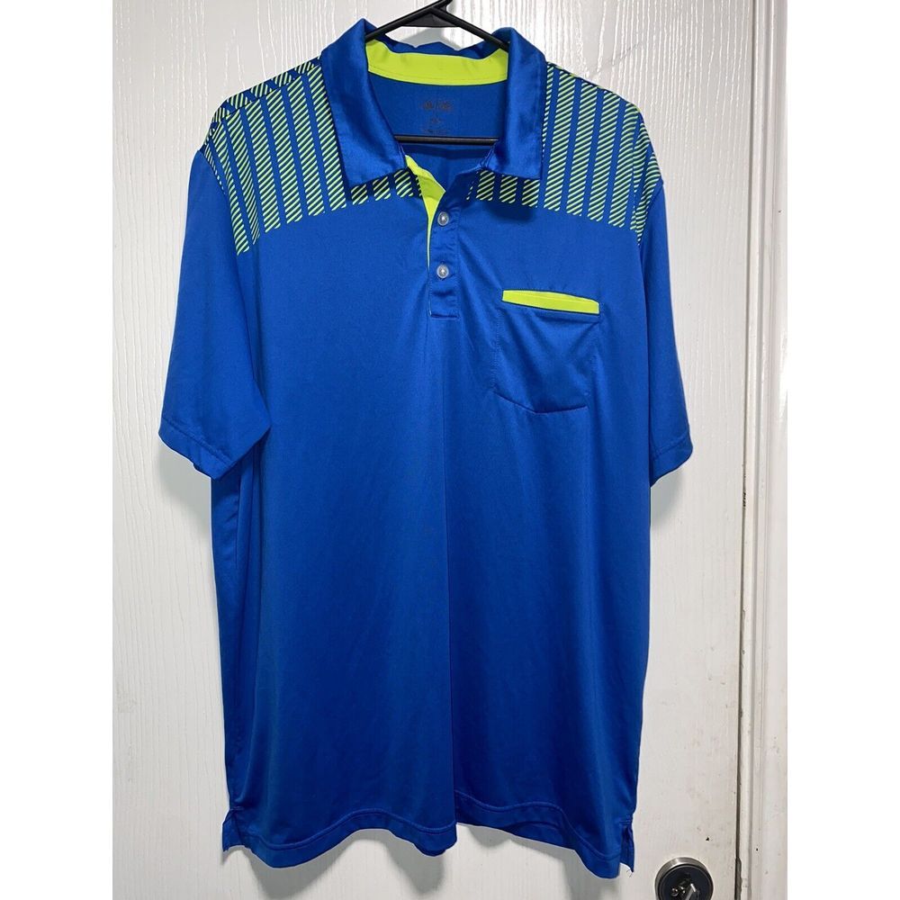 Adidas Golf Short Sleeve Adizero XL Men's Polo Shirt Lightweight Blue W Pocket